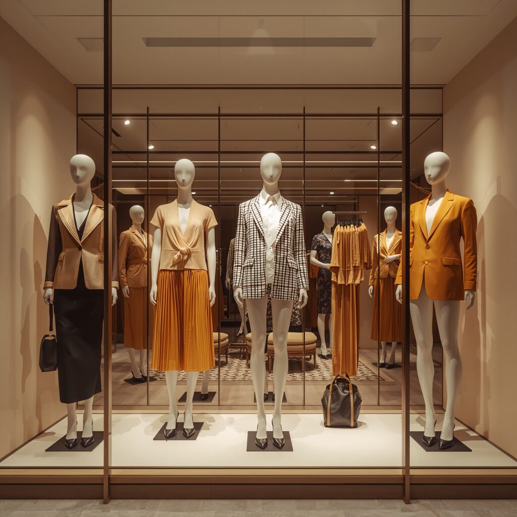 Lucid_Origin_a_cinematic_photo_of_Loja_de_roupas_de_luxo_em_3D_1